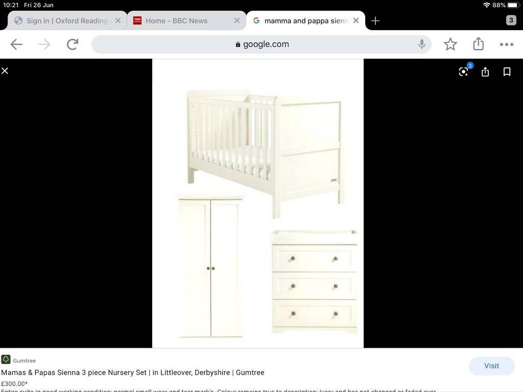 mamas and papas sienna nursery set